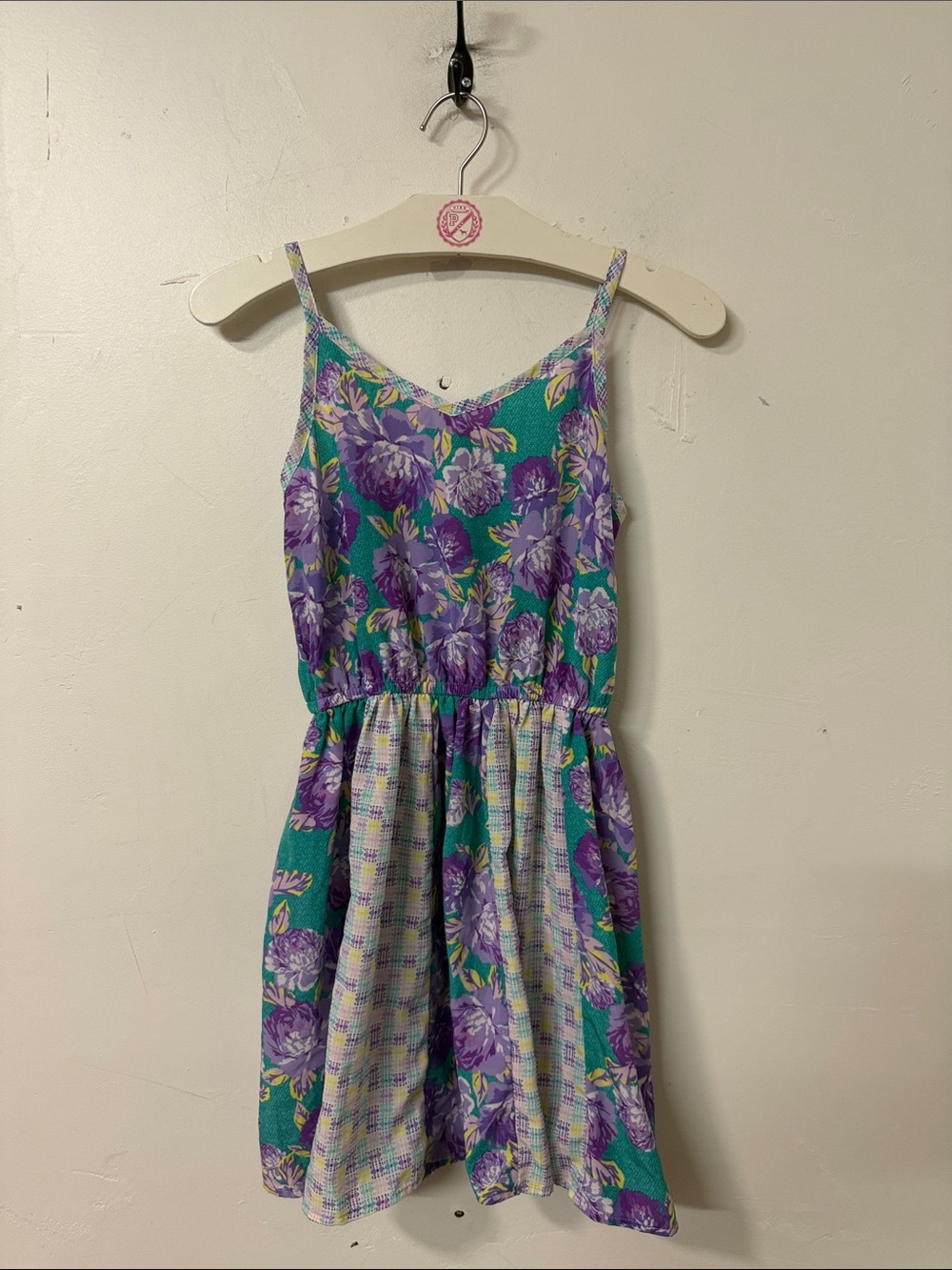 Ella Moss Kids Floral Dress in Teal and Purple